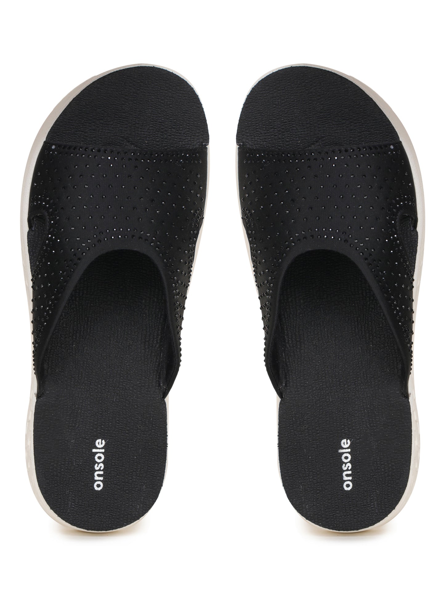 Onsole Cindy Black Women's Casual Comfort Lightweight Sandals