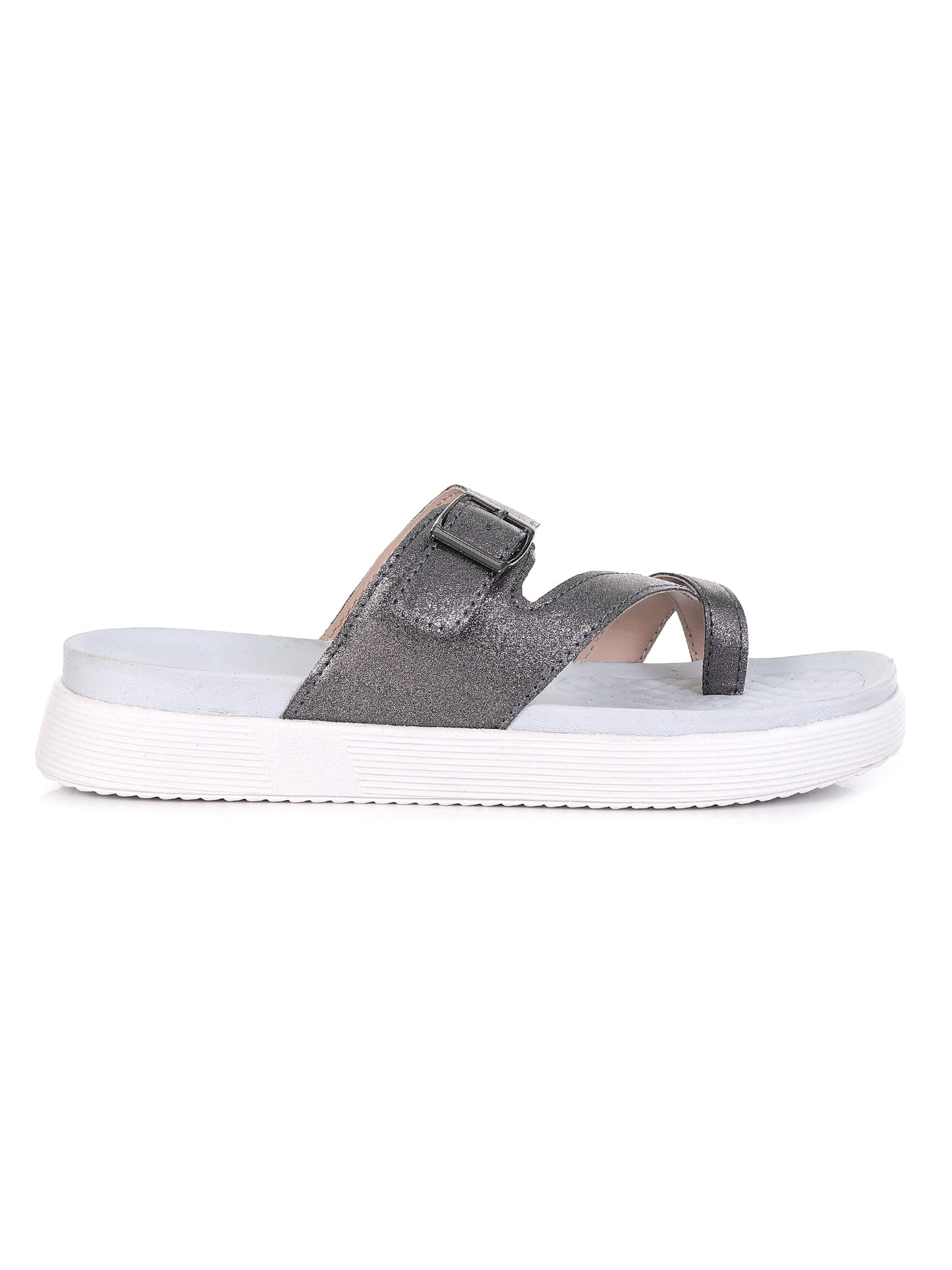 Onsole Petra Silver+White Women's Casual Comfort Lightweight Sandal