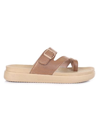 Onsole Petra Copper+Beige Women's's Casual Comfort Lightweight Sandal
