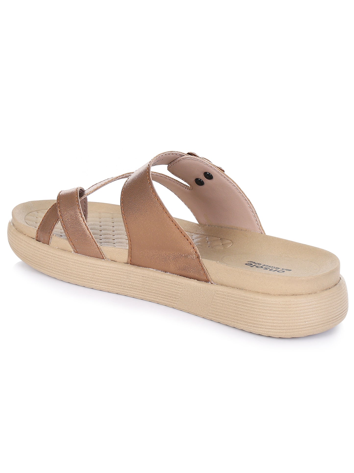Onsole Petra Copper+Beige Women's's Casual Comfort Lightweight Sandal