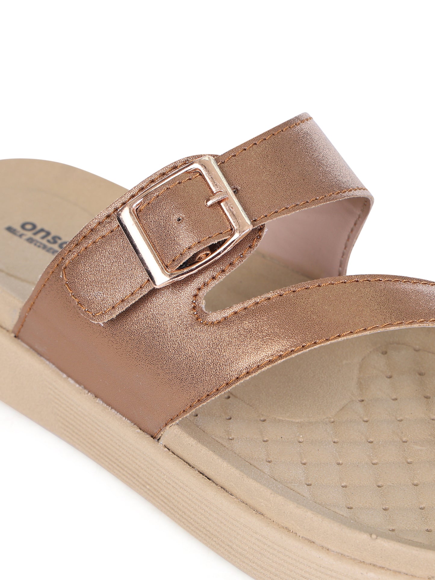 Onsole Petra Copper+Beige Women's's Casual Comfort Lightweight Sandal